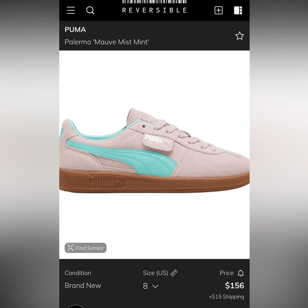 Puma Palermo Mauve Mist Mint Sneakers